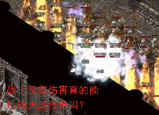 战士没有伤害真的能玩转天涯传奇吗? 战士没有伤害真的能玩转天涯传奇吗?