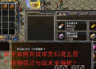 新手如何高效攻克幻境五层?怪物弱点与战术全解析? 新手如何高效攻克幻境五层?怪物弱点与战术全解析?