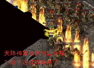 天降神兵如何制霸全服?新手速成攻略来了 天降神兵如何制霸全服?新手速成攻略来了